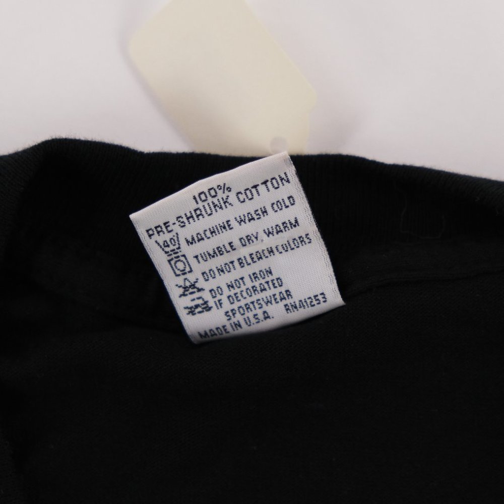Vintage 90's Single Stitch Black Charlotte North Carolina Sz. Large Tourist Tee - Picture 4 of 6